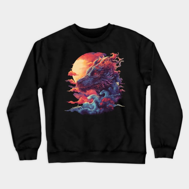 Mythical Dragon Tee Crewneck Sweatshirt by PixelPusherArt